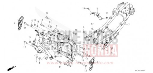 CARROSSERIE DE CHASSIS CBR500RACT de 2026